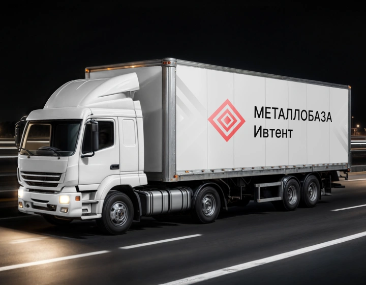 Грузовик с логотипом Ивтент